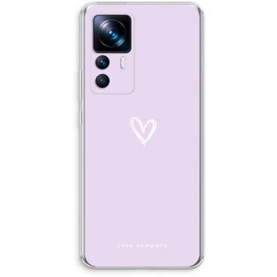 Afbeelding van Case Company® hoesje geschikt voor Xiaomi 12T Klein hartje paars Soft Cover Telefoonhoesje Bescherming aan alle Kanten en Schermrand