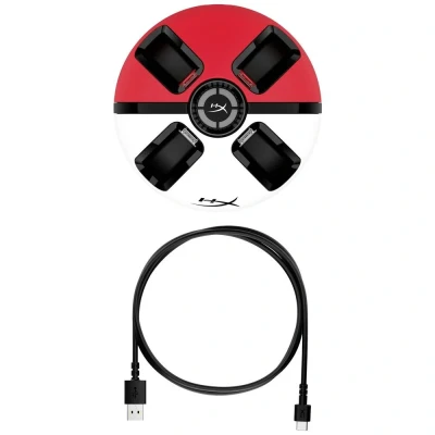 Afbeelding van HyperX ChargePlay Quad 2 (Switch), Accessoires voor spelcomputers, Zwart, Rood
