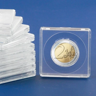 Afbeelding van Muntcapsules Vierkant geschikt voor munten Ø 25 mm.