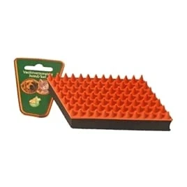 Afbeelding van Boon Rubber Massageborstel Oranje / Zwart 13 CM