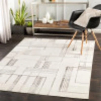 Afbeelding van SURYA Vloerkleed Woonkamer, Slaapkamer Modern Scandinavisch Tapijt REILY Wit/Zwart 200x275 cm