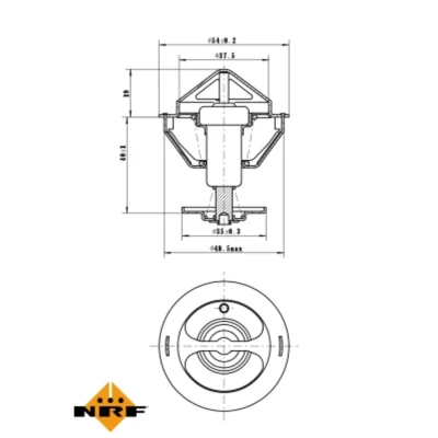 Afbeelding van Thermostaat, koelvloeistof NRF 725200
