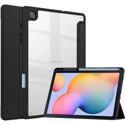Afbeelding van iMoshion Tablet Hoes Geschikt voor Samsung Galaxy Tab S6 Lite / (2022) (2024) Trifold Hardcase Bookcase Zwart