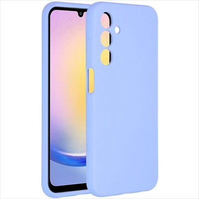 Afbeelding van Accezz Hoesje Geschikt voor Samsung Galaxy A25 Siliconen Liquid Silicone Backcover Paars
