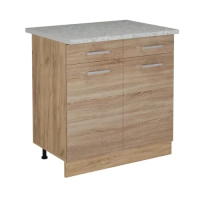 Afbeelding van Vicco Keukenonderkast R Line, Sonoma/Krachtige eik goud, 80 cm WB Marmer
