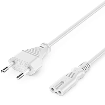 Afbeelding van deleyCON 2m Voedingskabel Stroomkabel Stekker Type C Eurostekker naar C7 Connector Euro Kabel voor Kleine Apparaten 8 TV Blu Ray Huishoudelijke Wit