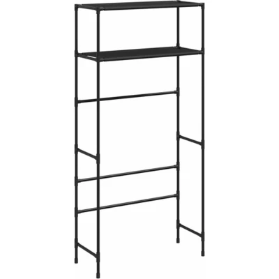 Afbeelding van Wasmachinerek 2 laags 69x28x143cm ijzer zwart