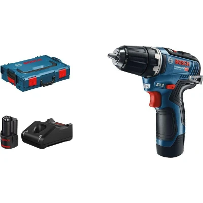 Image de BOSCH GSR 12V 35 perceuse visseuse sans fil en L BOXX 102 (2x 3.0Ah batterie + chargeur) 06019H8002