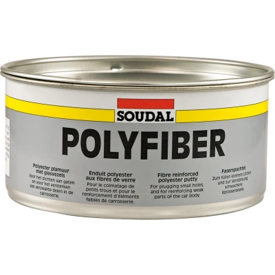 Afbeelding van Soudal polyfiber 1,5 kg, grijs, blik verharder