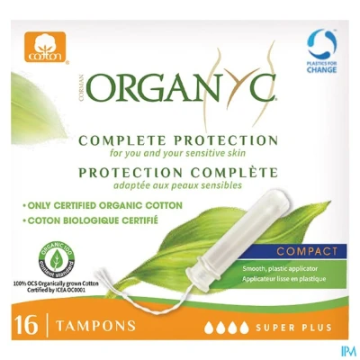 Image de Organyc Tampon Compact Super Plus Coton Bio 16