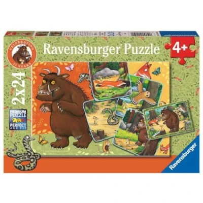 Afbeelding van Ravensburger Kinderpuzzel 12001050 Grüffelo in het bos 2 x 24 stukjes puzzel voor kinderen vanaf 4 jaar