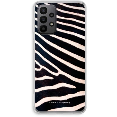 Afbeelding van hoesje geschikt voor Samsung Galaxy A23 Zebra Soft Cover Telefoonhoesje Bescherming aan alle Kanten en Schermrand