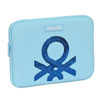 Afbeelding van Laptophoes Benetton Sequins Licht Blauw (31 x 23 2 cm)