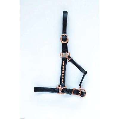 Afbeelding van HB Halster Rose Gold Zwart Veulen Pony