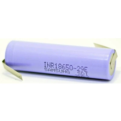 Afbeelding van Samsung INR18650 29E ZLF Speciale oplaadbare batterij 18650 Flat top, Geschikt voor hoge temperaturen, Z soldeerlip Li ion 3.6 V 2900 mAh