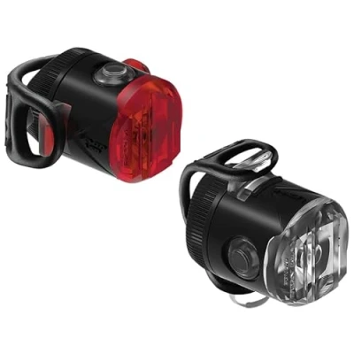 Afbeelding van Lezyne Femto USB C Drive Voor en Achterset Fietsverlichting Set Fietslamp Voorlicht Achterlicht Oplaadbaar Fietslicht Veiligheidslampjes 6 knipperstanden 2 Stuks Zwart