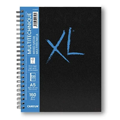 Afbeelding van Schetsboek Canson Mix Media XL A5 60v 160gr spiraal