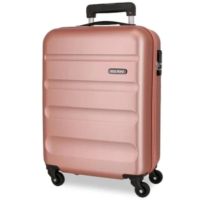 Image de Roll Road Flex Valise rigide fabriquée en ABS, un matériau, fermeture à combinaison latérale, 4 roues doubles, bagage main, intérieur pratique avec compartiment, nude, Talla única, de cabine