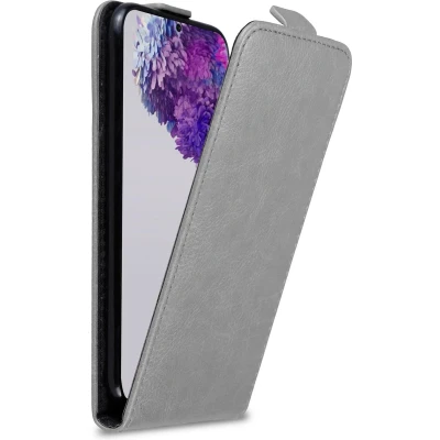 Afbeelding van Cadorabo Hoesje geschikt voor Samsung Galaxy S20 ULTRA in TITANIUM GRIJS Beschermhoes flip design Case Cover met magnetische sluiting