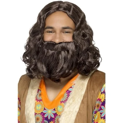 Afbeelding van Hippie Jezus / Jesus Baard en Pruik set