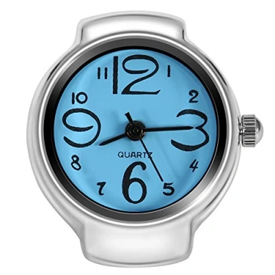 Afbeelding van Dilwe Analoog kwartshorloge, 8 trendy kleuren, voor dames en heren, Blauw, Riem