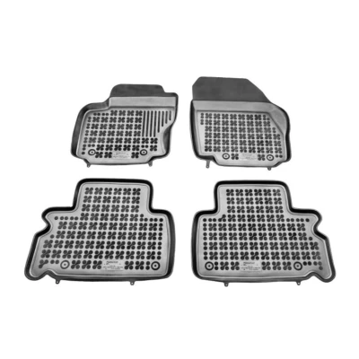 Afbeelding van REZAW PLAST 200609 Vloermatset Rubber voor en achter 4 Zwart Op maat gemaakt FORD: S Max Mk1, Galaxy Mk2 MPV