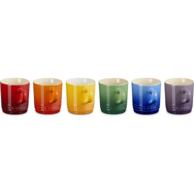 Afbeelding van Le Creuset Koffiebekers Regenboog 200 ml Set Van 6 Stuks
