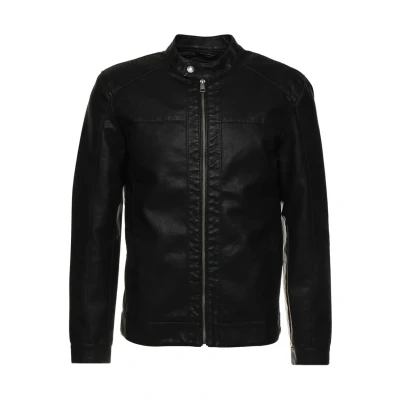Afbeelding van Only &amp; Sons Onsmike Racer Jacket Imitatieleren jas, Heren, Maat: Small, Black