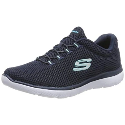 Image de Skechers SUMMITS Femme Sneaker, Bleu marine Light Blue Nvlb, 38.5 EU