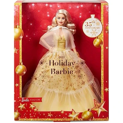Image de Poupée Mattel Barbie Joyeux Noël Blonde
