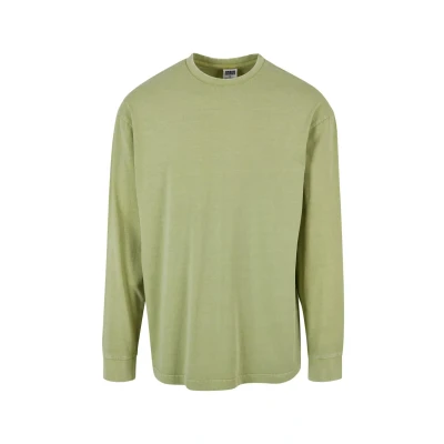 Afbeelding van Urban Classics Heavy BOXY ACID WASH Longsleeve Longsleeve, Heren, Maat: Medium, Vintagegreen