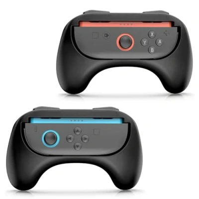 Image de TiMOVO Controller Grip Compatible with Nintendo Switch 2 JoyCon, Pack Ergonomic Hand Sturdy ABS, JoyCon Wear Resistant and Sweatproof for Accessories, Black
