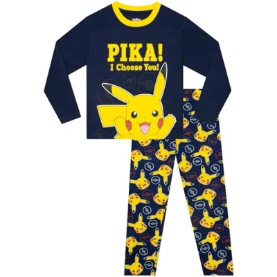 Afbeelding van Pokemon Pikachu I Choose You pyjamaset, lang, 110 182, Merce Ufficialee, Marinier