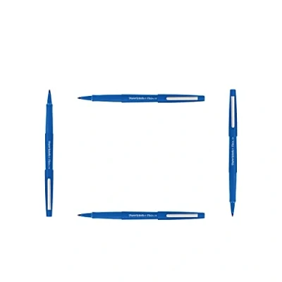 Afbeelding van Papermate Flair Original schrijfstift, punt breedte 1,0 mm, inktkleur: blauw, etui van 4.