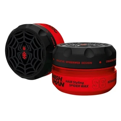 Afbeelding van NISHMAN S6 Hair Styling Spider Wax Haarwax Rood 150 ml XL