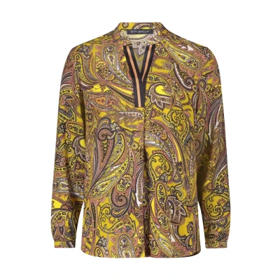 Afbeelding van Betty Barclay MIT Stehkragen Blouse, Dames, Maat: 46, Brown yellow