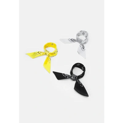 Afbeelding van Urban Classics Bandana 3 PACK Unisex Halsdoek, Heren, Maat: One Size, Black/yellow/white
