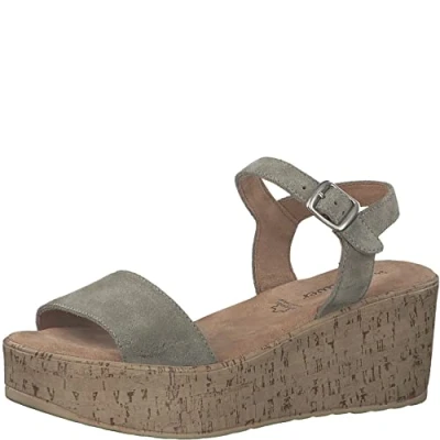 Afbeelding van s.Oliver Sandalen met sleehak, Dames, Maat: 39, Pistachio Leer