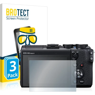 Afbeelding van BROTECT Screenprotector voor Canon EOS M6 Mark II Folie Beschermfolie Beschermglas transparant (3 Stuks)