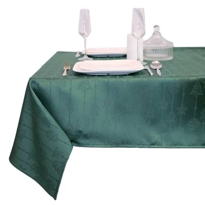 Afbeelding van Unique Living Tafelkleed Raula Dark Green 145x250cm