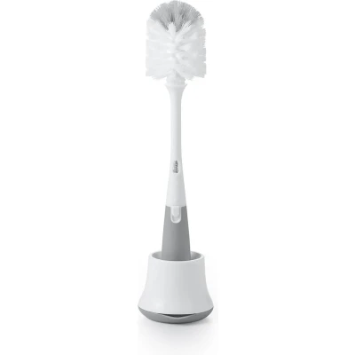 Afbeelding van OXO tot Flessen en spenenborstel met staander Flessenborstel baby Flessenreiniger Grey
