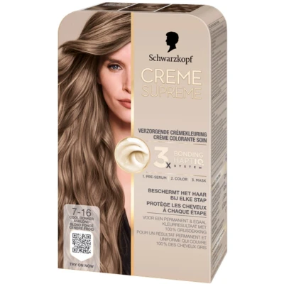 Afbeelding van Schwarzkopf CREME SUPREME 7 16 Permanente Haarverf Haarkleuring