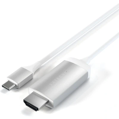 Afbeelding van Satechi USB C naar 4K HDMI Kabel zilver ST CHDMIS