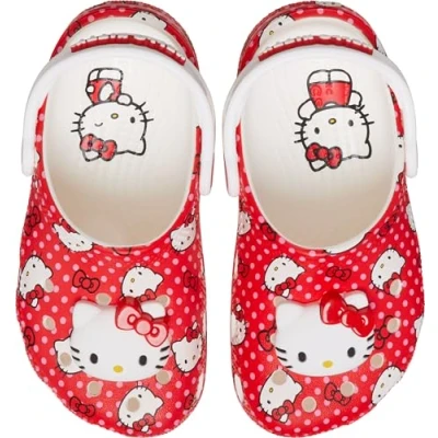 Afbeelding van Crocs Hello Kitty Red Classic Clog T Clogs voor kinderen, uniseks, Meerkleurig