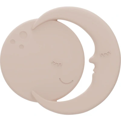 Afbeelding van Label Maan Roze Silicone Bijtring LLST 26863