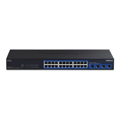 Image de TRENDnet TEG S50284 Version v1.0R commutateur intelligent 24 x 10/100/1000/2.5G + 4 10 Gigabit SFP+ Montable sur rack Conformité TAA