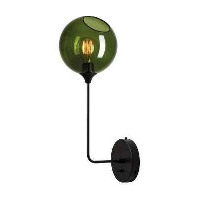 Afbeelding van Ballroom Long wandlamp, groen, glas, handgeblazen