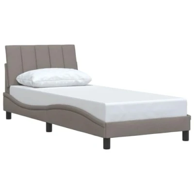 Afbeelding van vidaXL Bedframe zonder matras 80x200 cm stof taupe