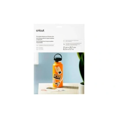 Image de Kit d&#039;autocollants imperméables Cricut à imprimer Blanc Holographique