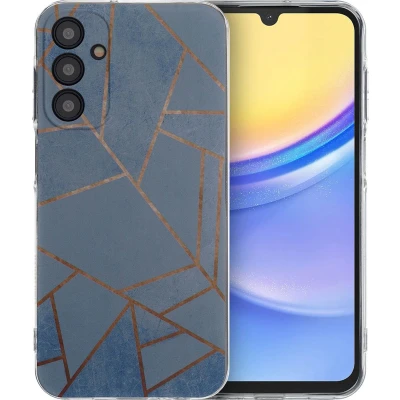 Afbeelding van iMoshion hoesje Geschikt voor Samsung Galaxy A15 (5G) / (4G) Siliconen Design Blauw Blue Graphic